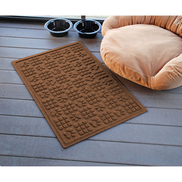 Matterly WaterHog Dog Paw Squares 23 in. x 35 in. Pet Placemat/Door Mat